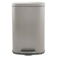 Treteimer Akira Matt-Taupe - Taupe/Schwarz, Basics, Kunststoff/Metall (34,3/23,5/62,9cm) - Spirella