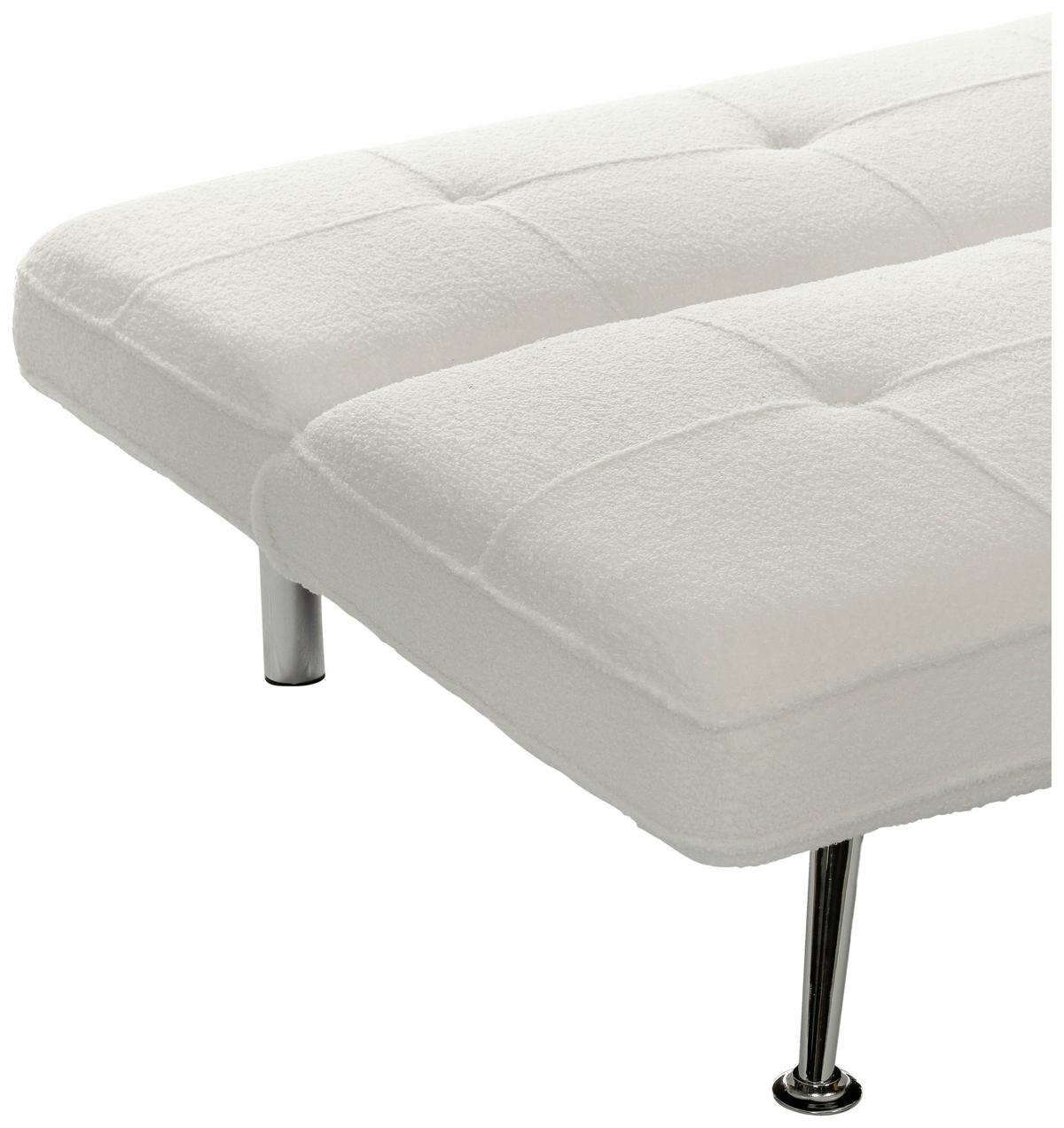 Zofa S Posteljno Funkcijo Billund, Bela - srebrne barve/bela, Basics, kovina/tekstil (179/75/90cm) - Livetastic