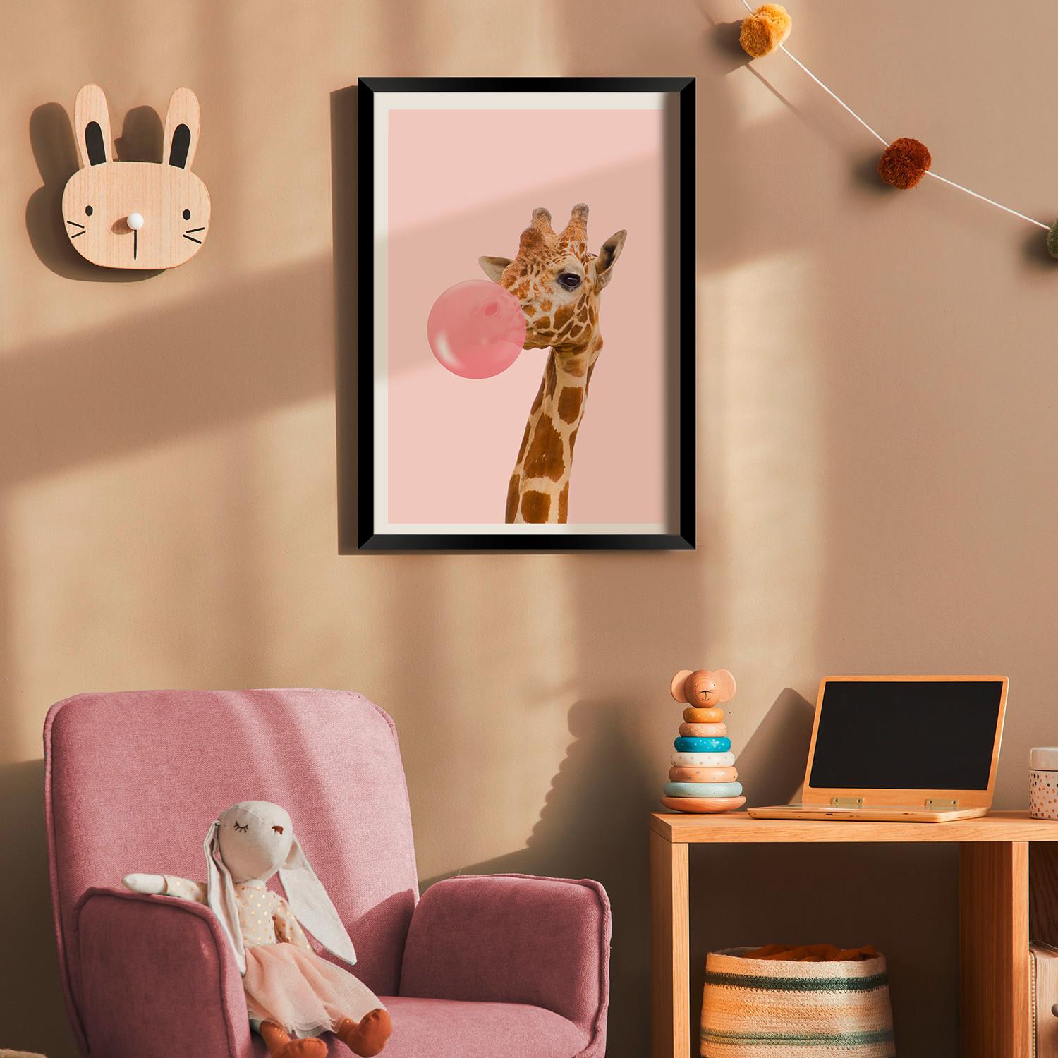 Bild Vous ca. 30x40cm - Braun/Rosa, Holzwerkstoff/Papier (30/40cm) - Modern Living