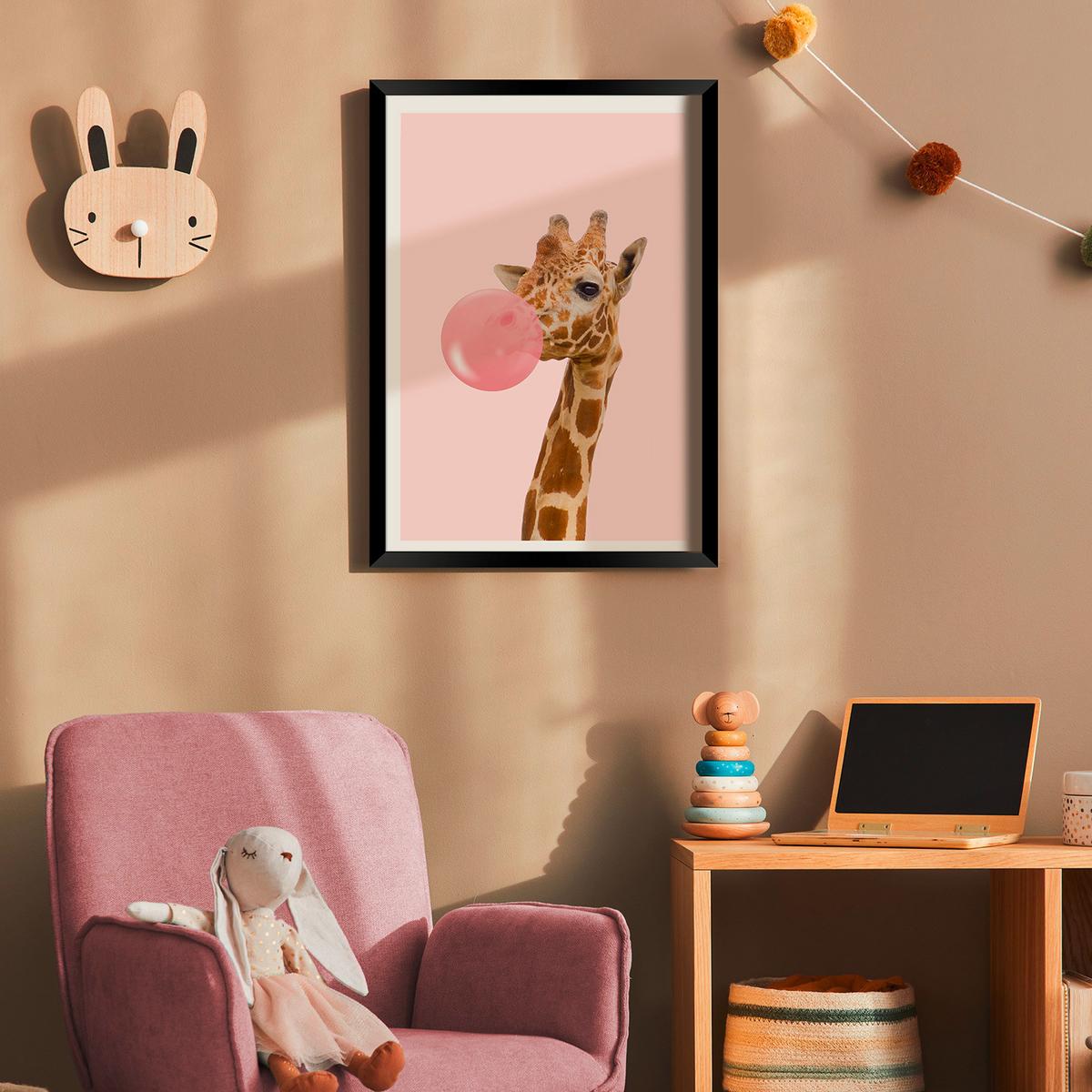 Bild Vous ca. 30x40cm - Braun/Rosa, Holzwerkstoff/Papier (30/40cm) - Modern Living