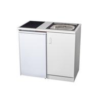 Minikonyha Evido Weekend - fehér, Konventionell, műanyag/faalapú anyag (100/95/60cm)