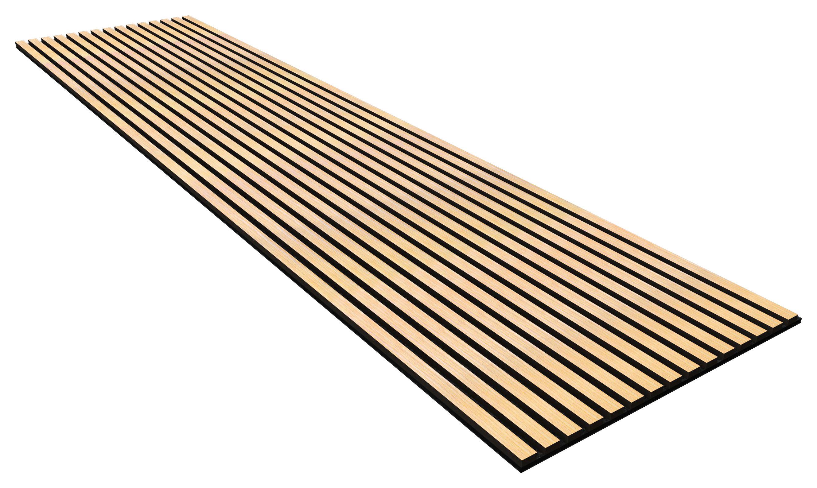Akusztikus Fali Panel Echo - tölgyfa, Modern, műanyag/faalapú anyag (1,44qm)