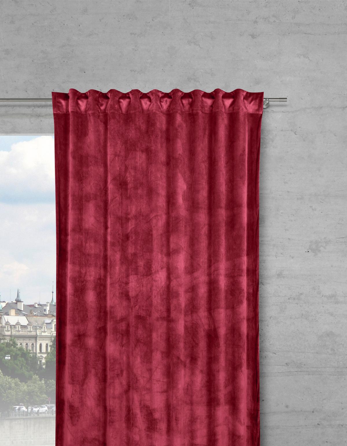 Fertigvorhang Viola in Bordeaux ca. 140x245cm - Bordeaux, Konventionell, Textil (140/245cm) - Premium Living