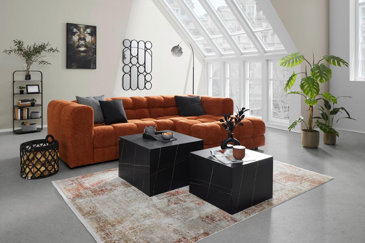 Wohnlandschaft Story Rostfarben - Rostfarben, Modern, Textil (256/68/162cm) - Premium Living