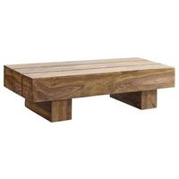 Couchtisch "Sira" , ca. 120x45 cm, aus Sheesham - Sheeshamfarben, Design, Holz (120/45cm) - MID.YOU