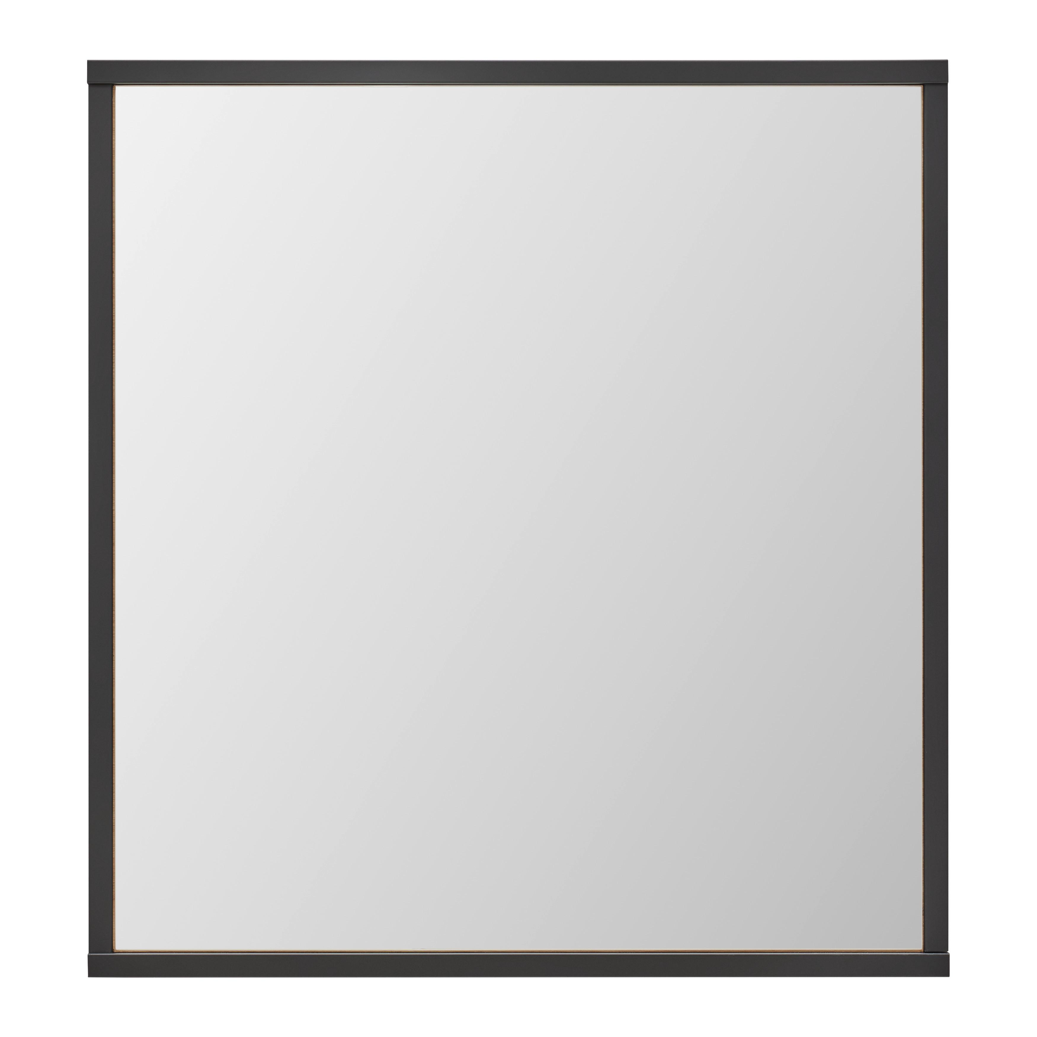 Spiegel Florenz Grau ca. 79x84cm - Grau, MODERN, Glas/Holzwerkstoff (79/84/2,6cm) - Premium Living