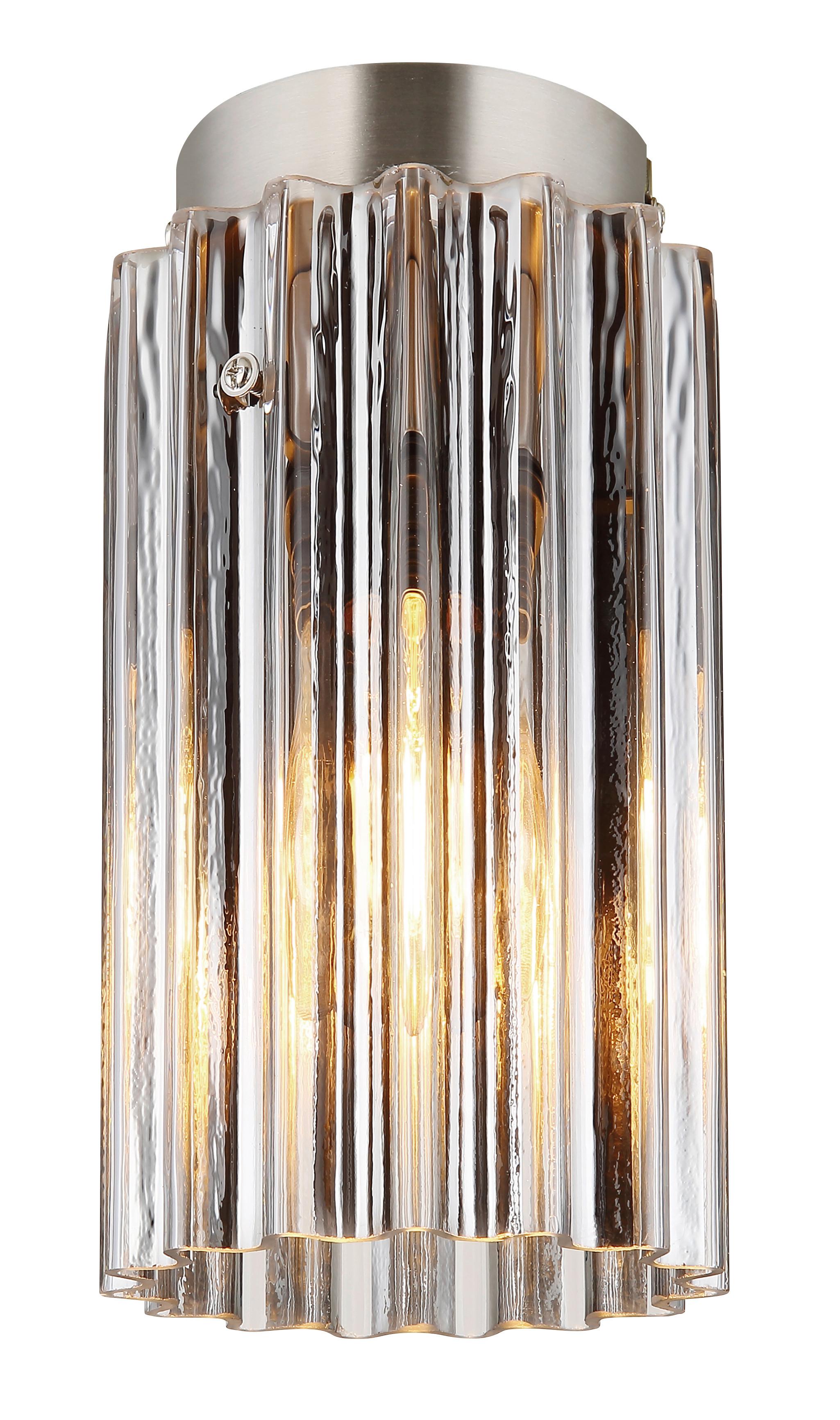 Stropna Svjetiljka Cayden 15747d Cayden - boje nikla/prozirno, Konvencionalno, staklo/metal (11.5/21cm) - Globo