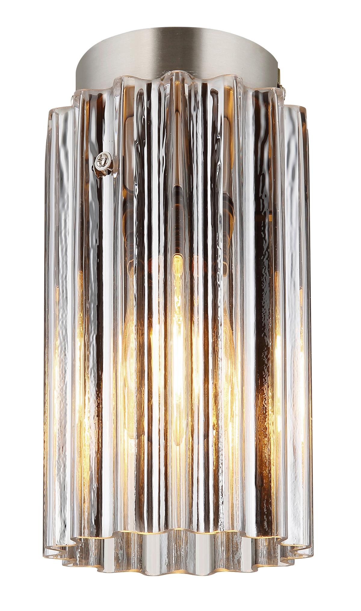 Stropna Svjetiljka Cayden 15747d Cayden - boje nikla/prozirno, Konvencionalno, staklo/metal (11.5/21cm) - Globo