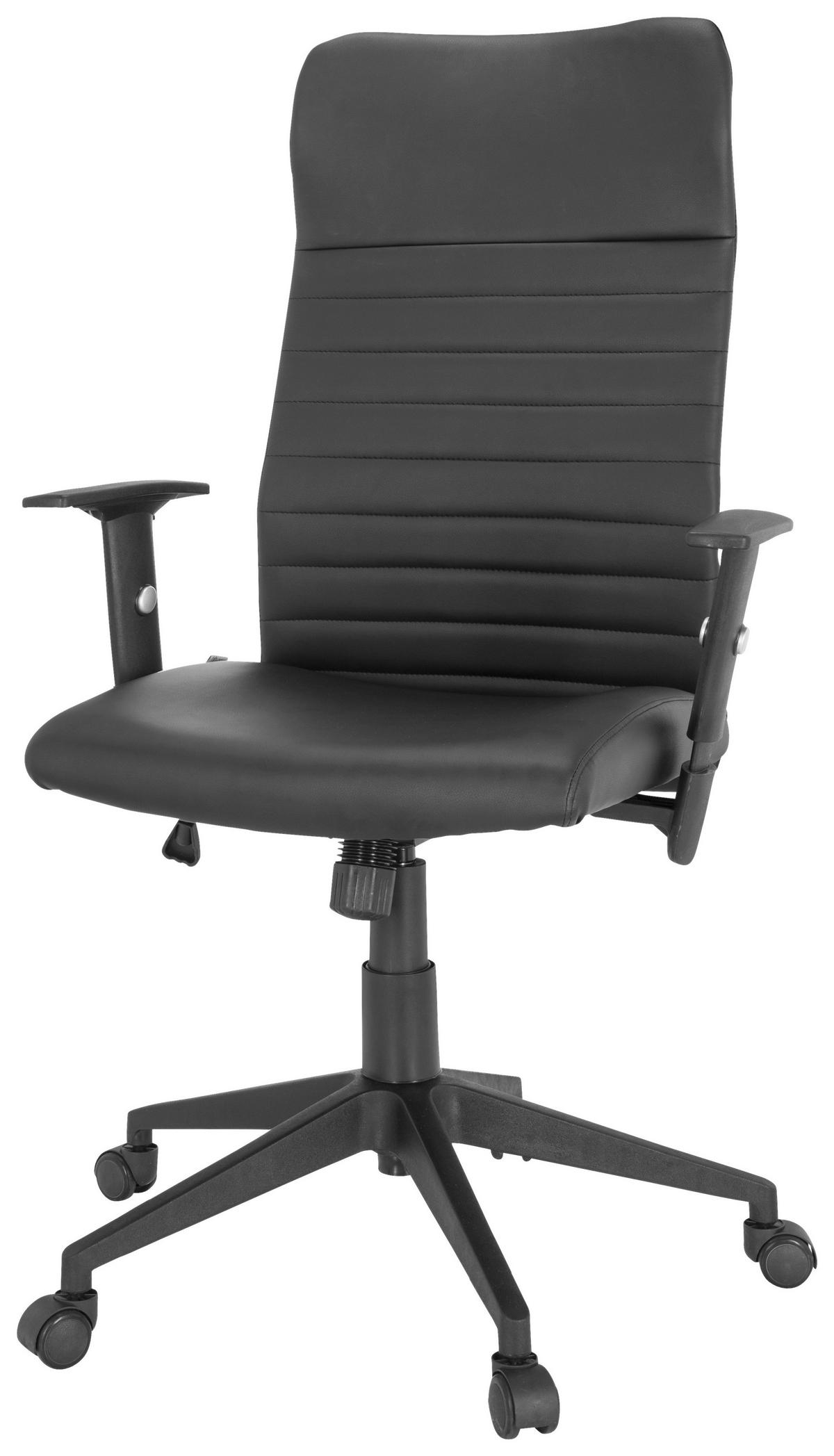 Pisarniški Stol Arton 30, Črna - črna, Moderno, umetna masa/tekstil (72/115/55cm) - MID.YOU