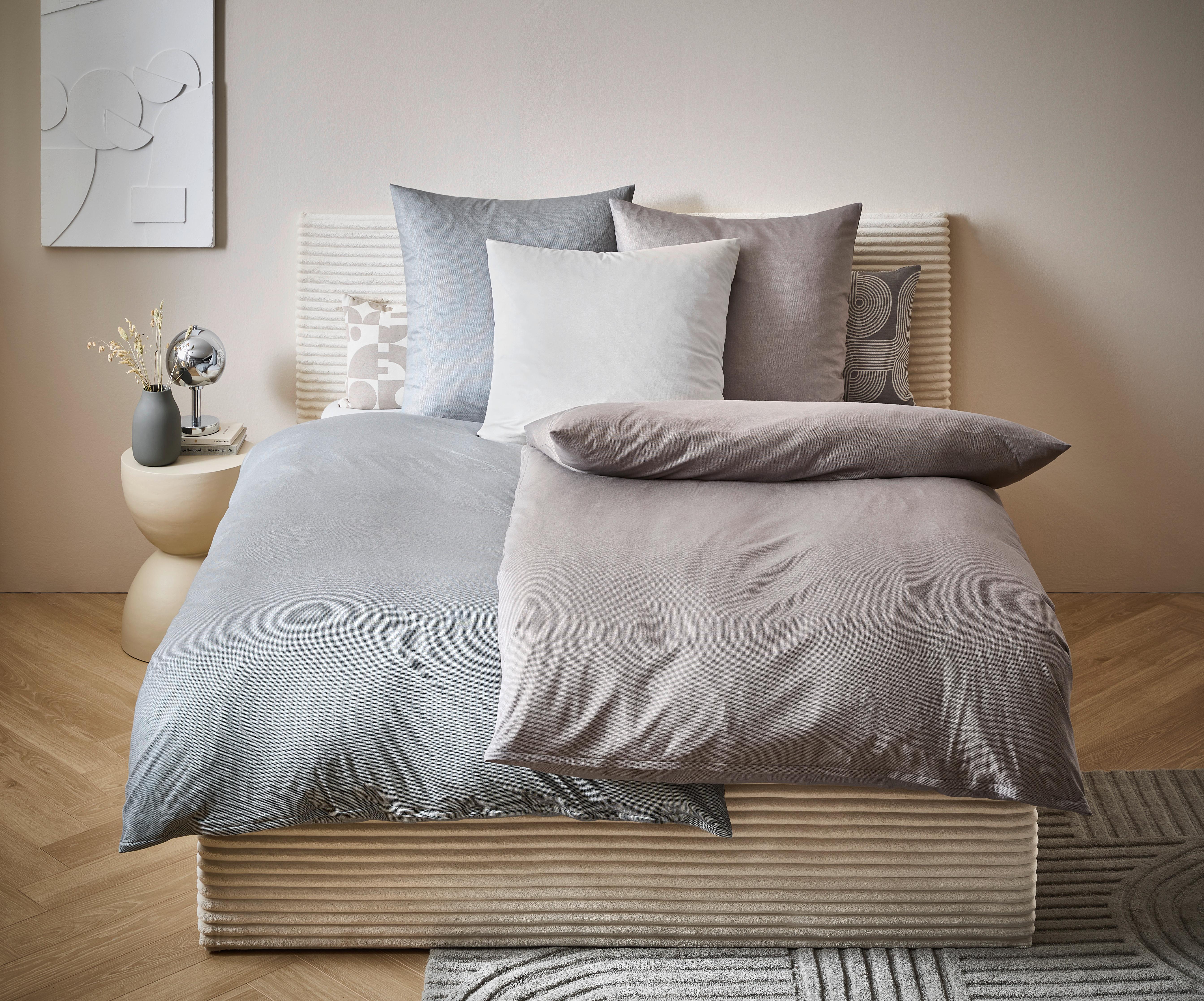 POŚCIEL TASSILO - taupe, Basics, tkanina (135/200cm) - Estella