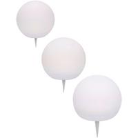 LAMPA SOLARNA BOLTON - biały, Basics, tworzywo sztuczne (20+25+30cm) - Ambia Garden