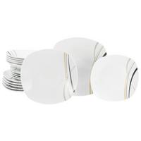 Jedilni Servis Square City Line, 18-Delni - siva/bela, Trend, keramika - Creatable