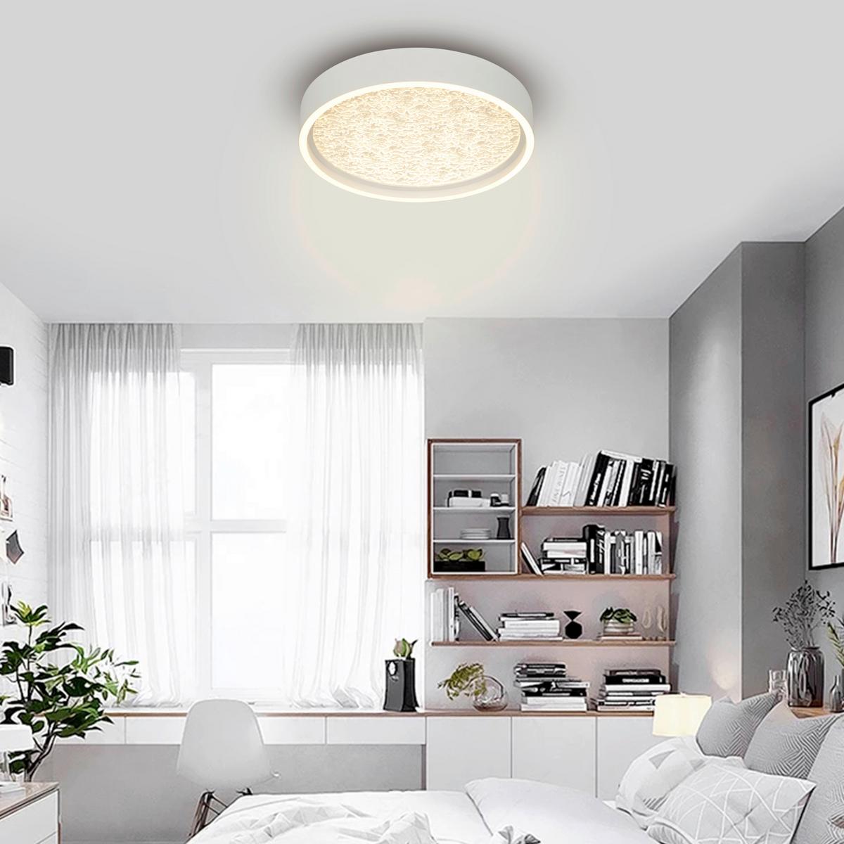 LAMPA SUFITOWA LED 9069-108M BORMES - biały, Basics, tworzywo sztuczne/metal (40/6,5cm)