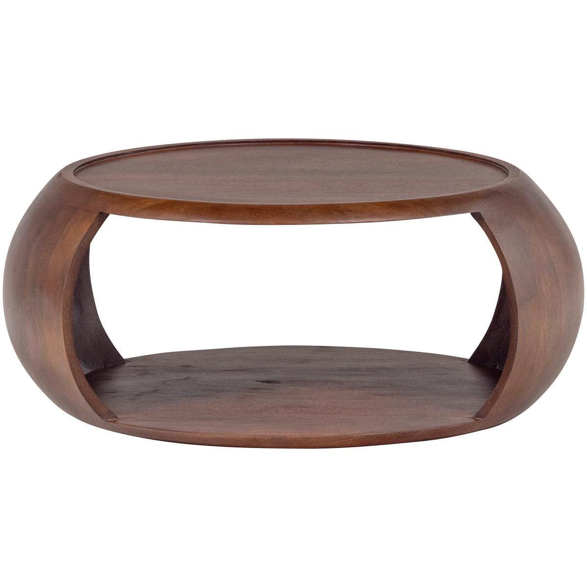 Couchtisch Cole Mangoholz - Braun, Design, Holz (72/72/36cm) - Livetastic