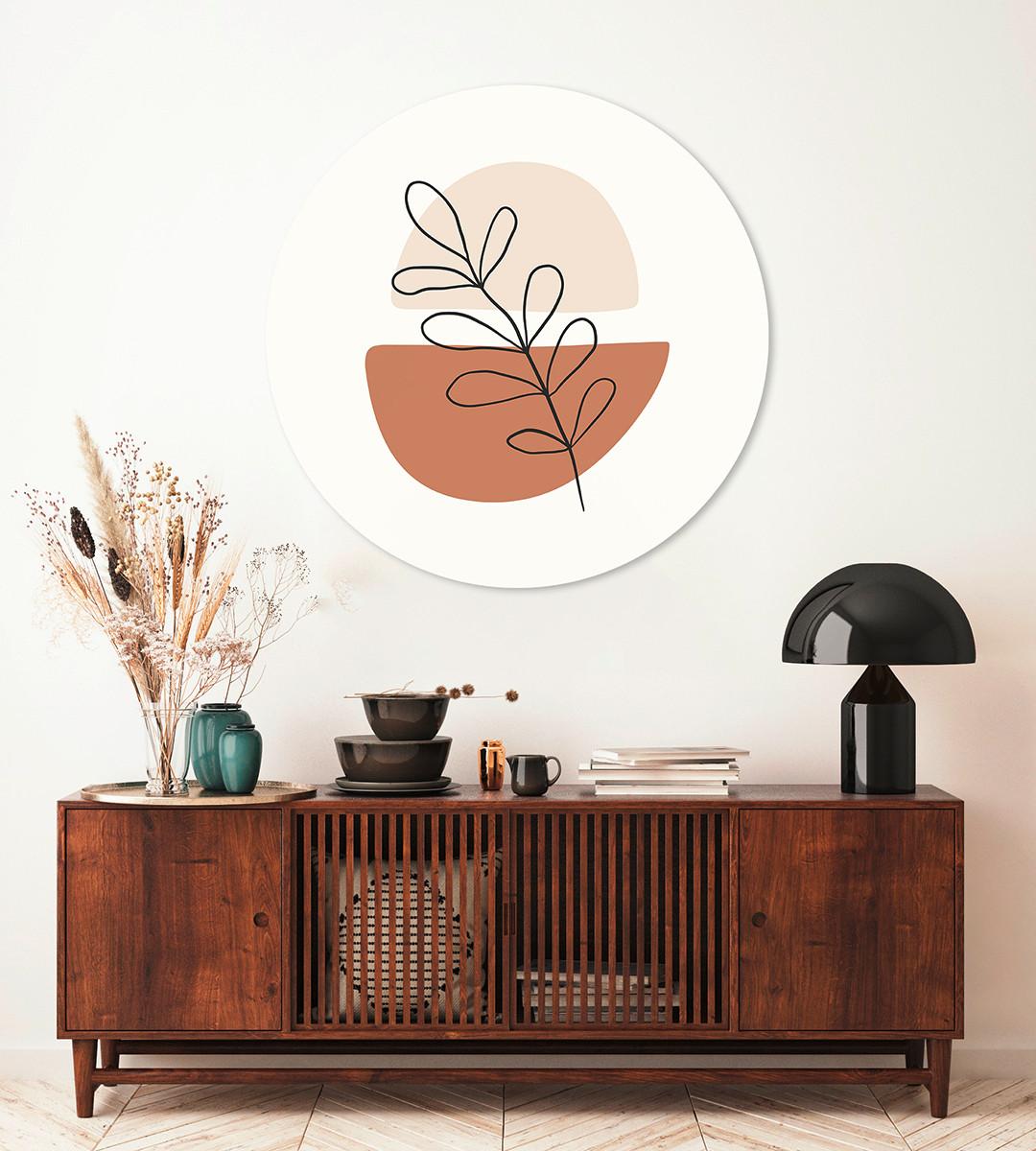 METALLBILD ABSTRACT BOTANICAL CIRCLE - Basics, Metall (120/0.3/0.3cm)