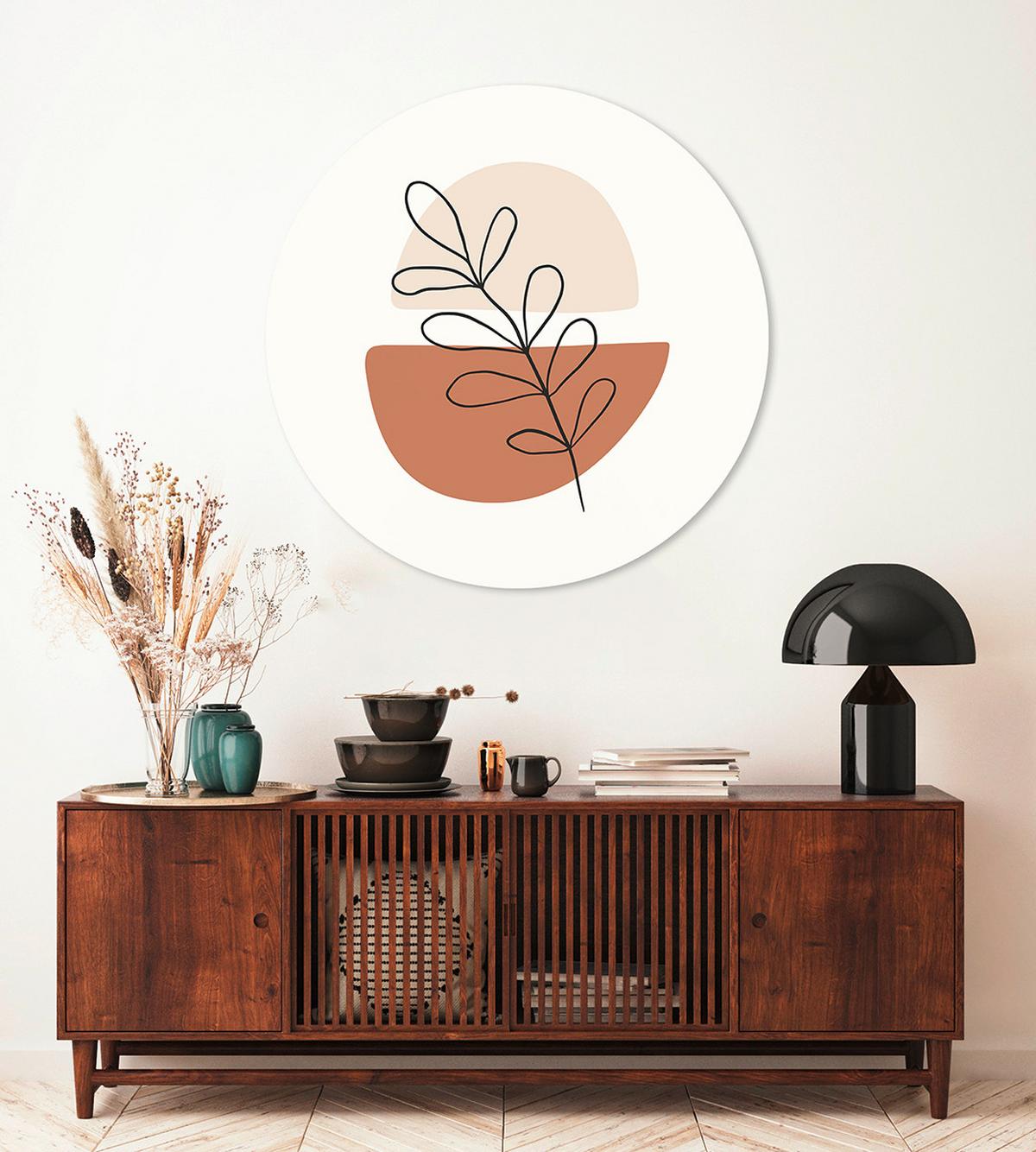 METALLBILD ABSTRACT BOTANICAL CIRCLE - Basics, Metall (120/0.3/0.3cm)