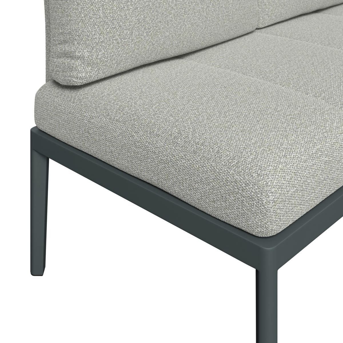 Loungegarnitur Emilia Anthrazit/Natur/Dunkelgr/Beige - Dunkelgrau/Beige, MODERN, Kunststoff/Textil - Mömax