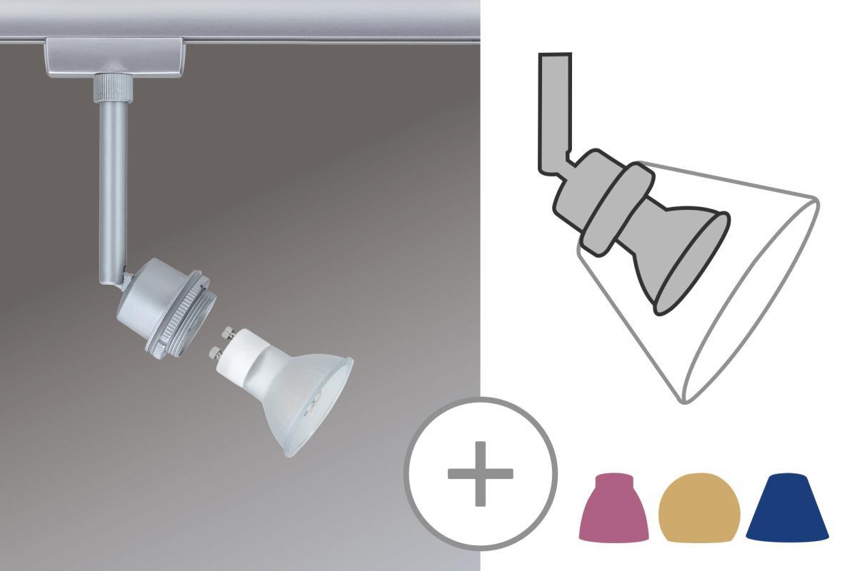Schienensystem-Strahler Basic Spot max. 3,5 Watt - Chromfarben, Design, Metall (5/12,5cm) - Paulmann