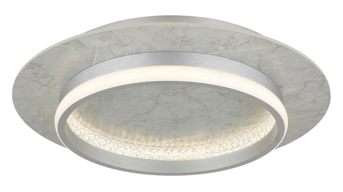 Led Mennyezeti Lámpa 62000102 Mary - opál/ezüstszínű, Design, műanyag/faalapú anyag (40/8,2cm)