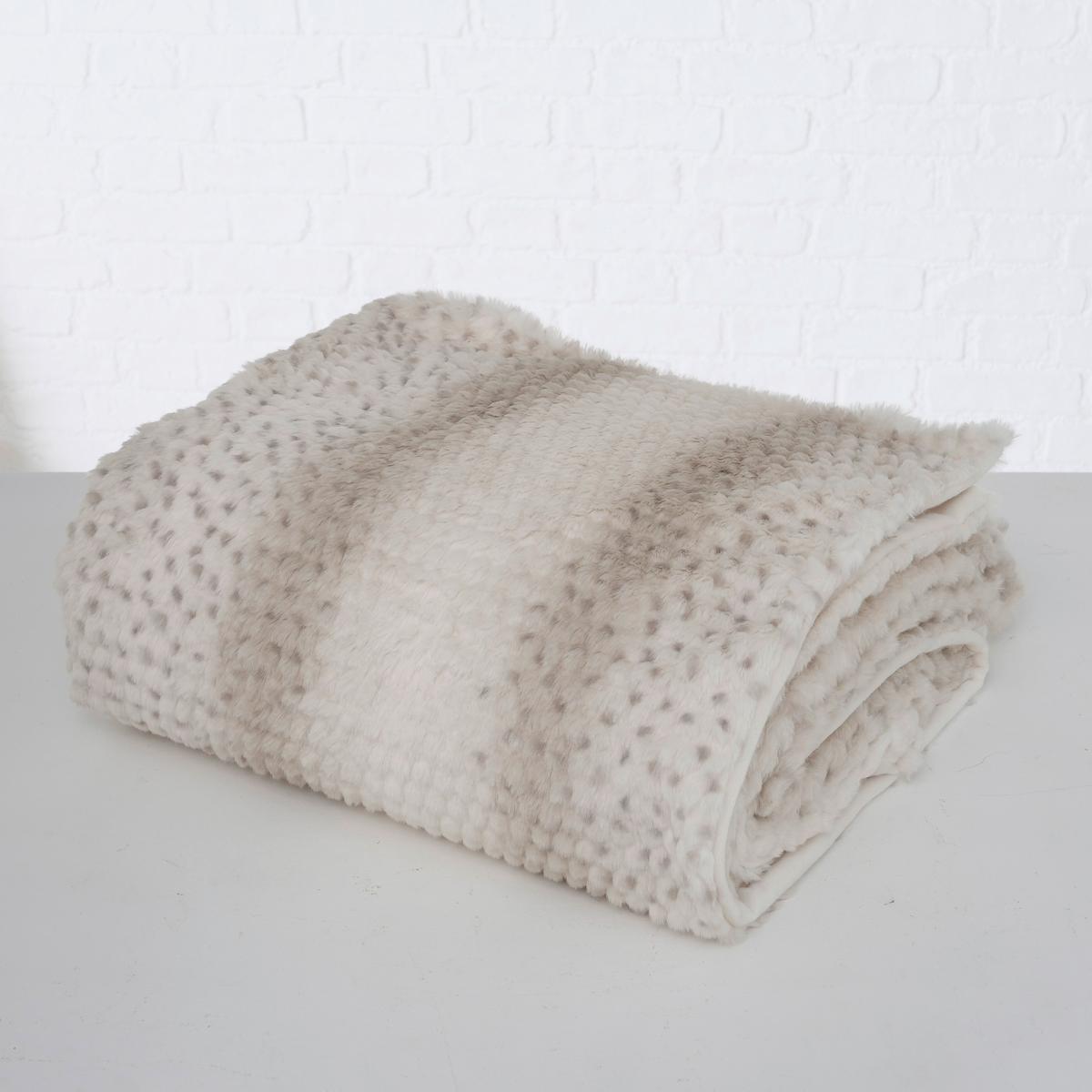 Decke Eldar Creme/Beige ca. 200x150cm - Hellbraun/Beige, Textil (200/150/2cm)