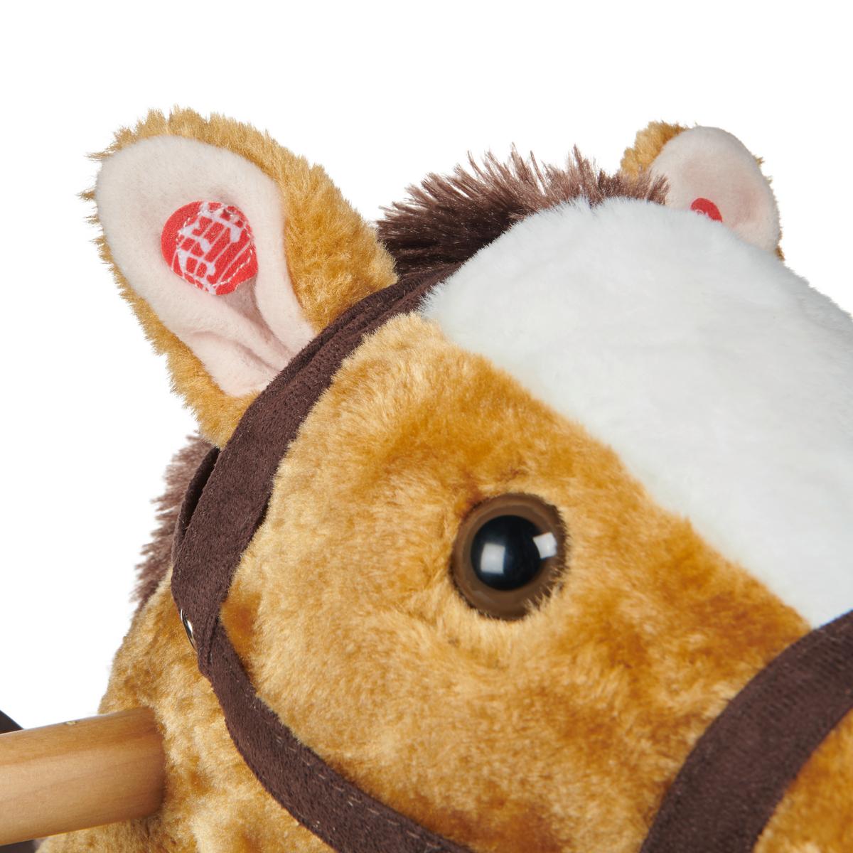 KONIK NA BIEGUNACH SPEEDY - brązowy, Basics, tworzywo sztuczne/metal (57/24/52cm) - My Baby Lou