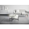 SOFFBORD MALABO - vit/svart, Modern, metall/trämaterial (80/45/80cm) - Premium Living