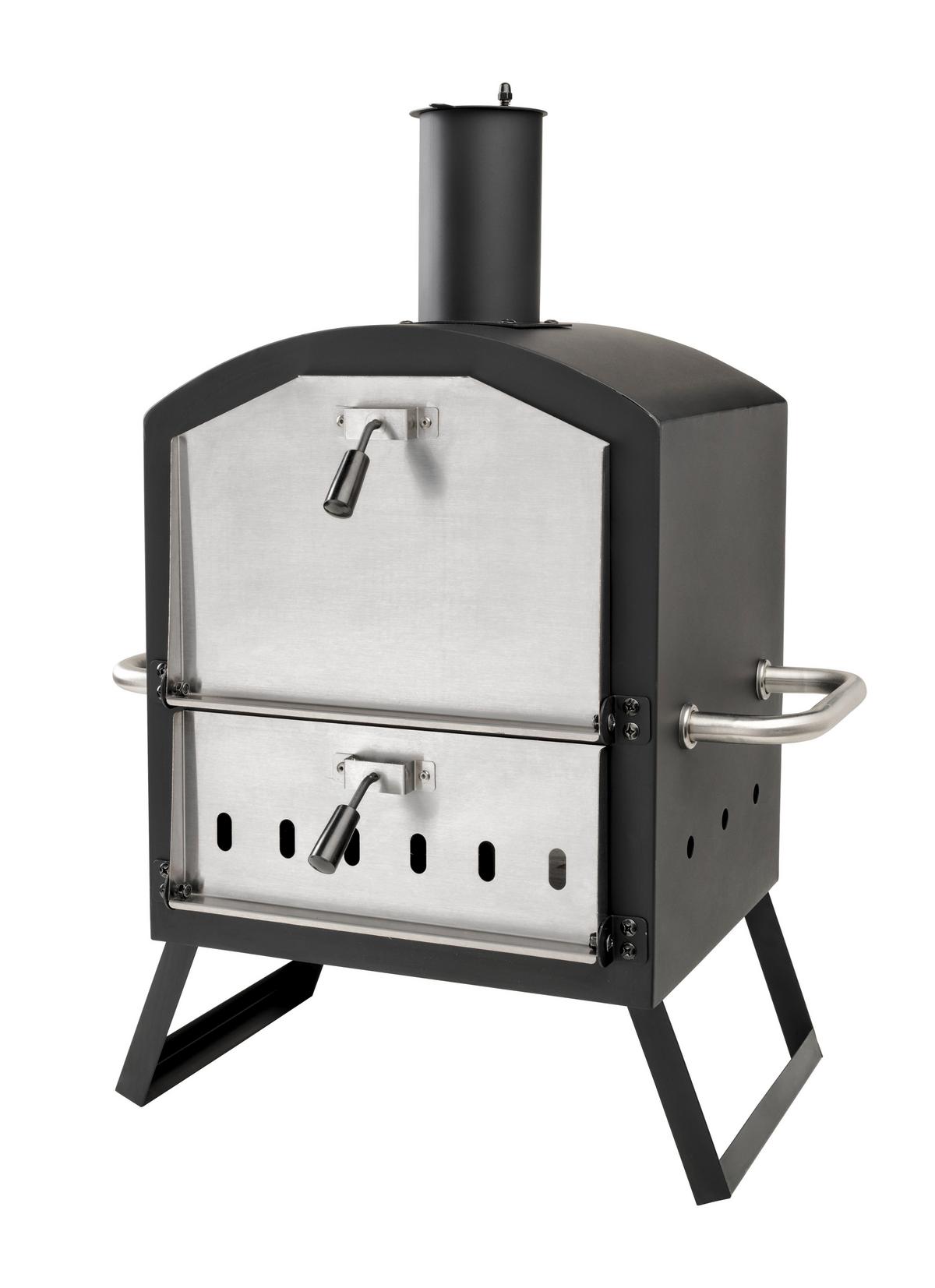 Pizzaofen Coal Schwarz - Schwarz, KONVENTIONELL, Keramik/Kunststoff (55/75/40cm) - Mömax