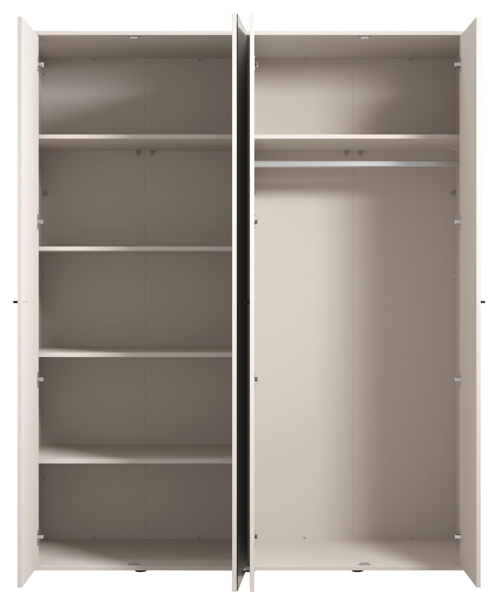 GARDEROB MED GÅNGJÄRNSDÖRRAR CASHMIRA -TOP- - kashmir, Trend, trämaterial (180/211/57cm) - Mömax