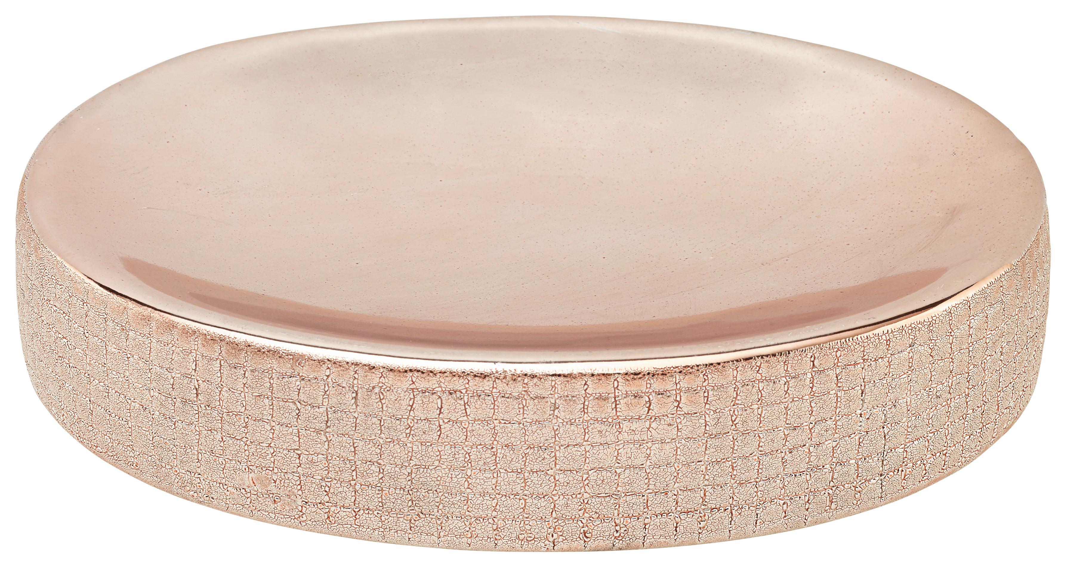 Seifenschale Pam in Rosegold aus Naturstein - Roségold, MODERN, Stein (9/12/2,5cm)