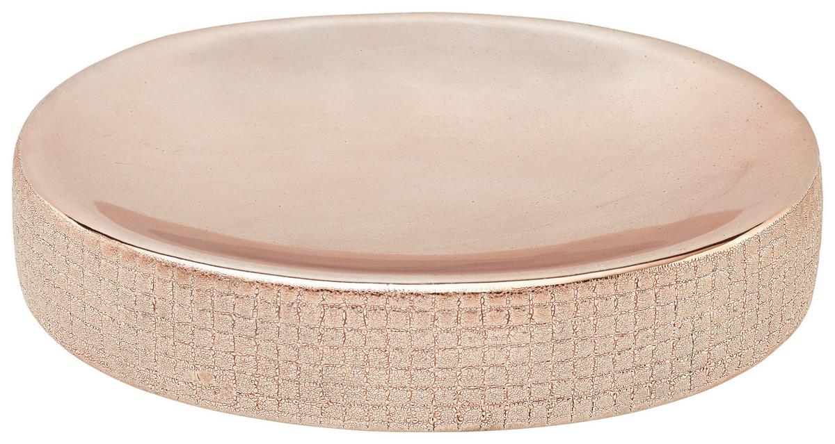 Seifenschale Pam in Rosegold aus Naturstein - Roségold, MODERN, Stein (9/12/2,5cm)
