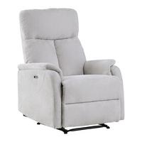 Relaxsessel Johnsy Hellgrau - Hellgrau/Schwarz, MODERN, Textil/Metall (75/106/91cm) - Mömax