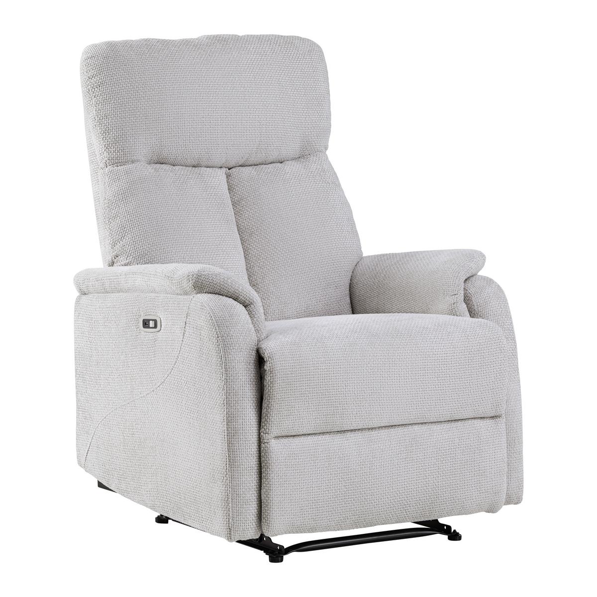 Relaxsessel Johnsy Hellgrau - Hellgrau/Schwarz, MODERN, Textil/Metall (75/106/91cm) - Mömax