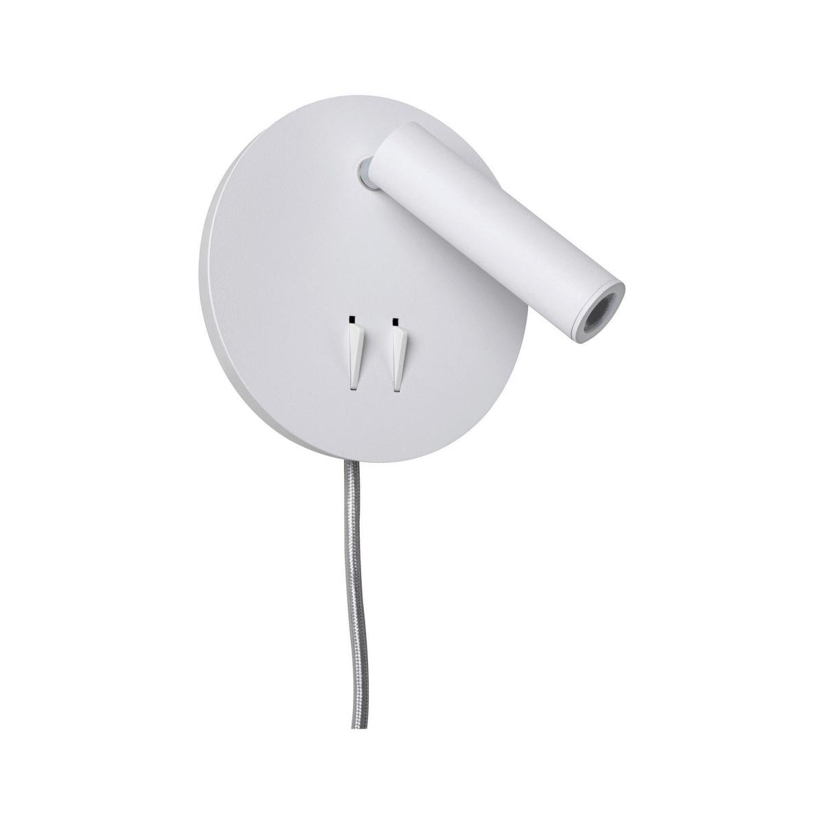 LED-Wandleuchte Tabari in Weiß/Chromfarben max. 1,4 W - Chromfarben/Weiß, Basics, Metall (14cm) - Paulmann