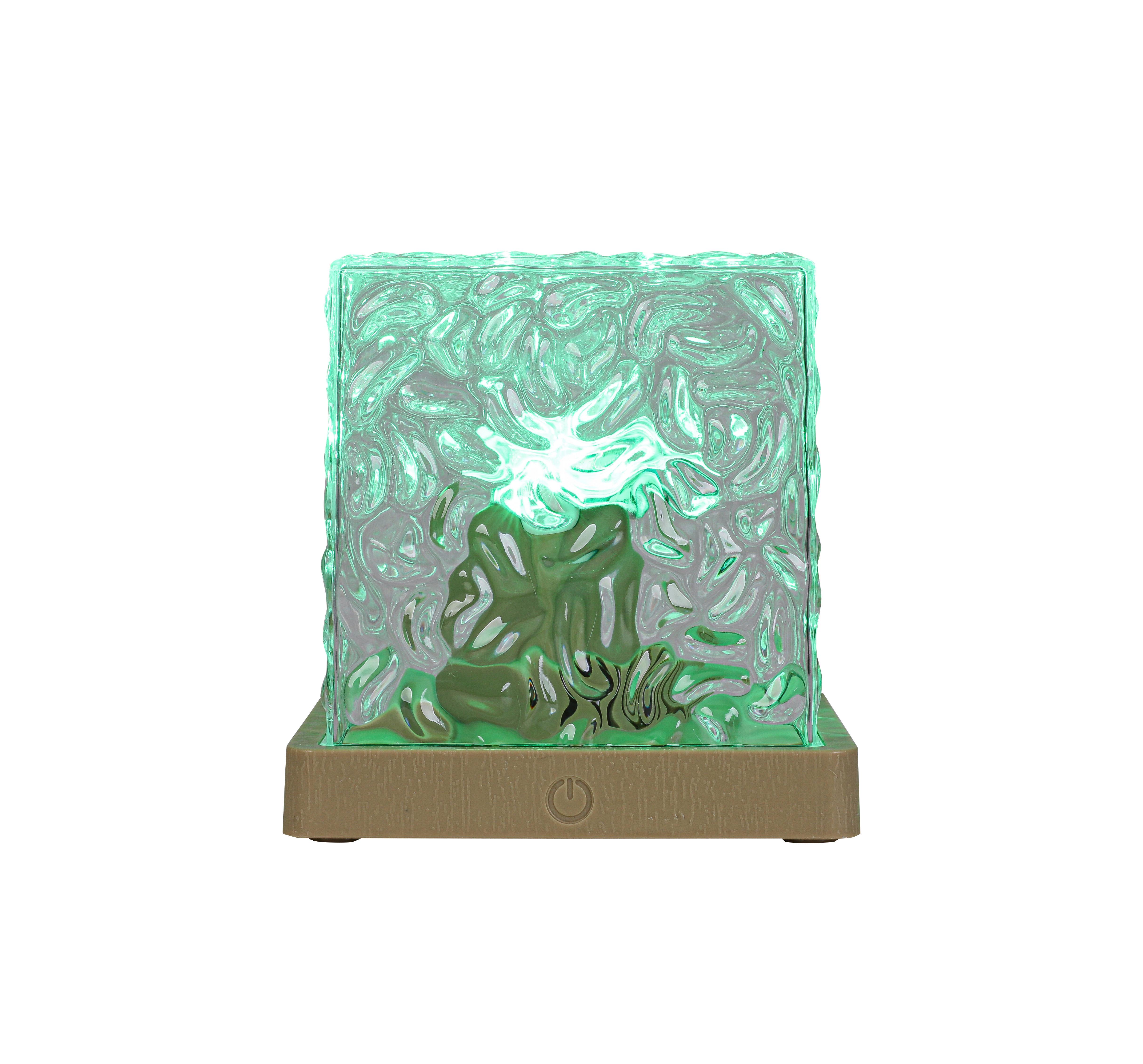 LED-BORDSLAMPA NIKA - sandfärgad/transparent, Modern, plast (11/11/11cm) - Mömax