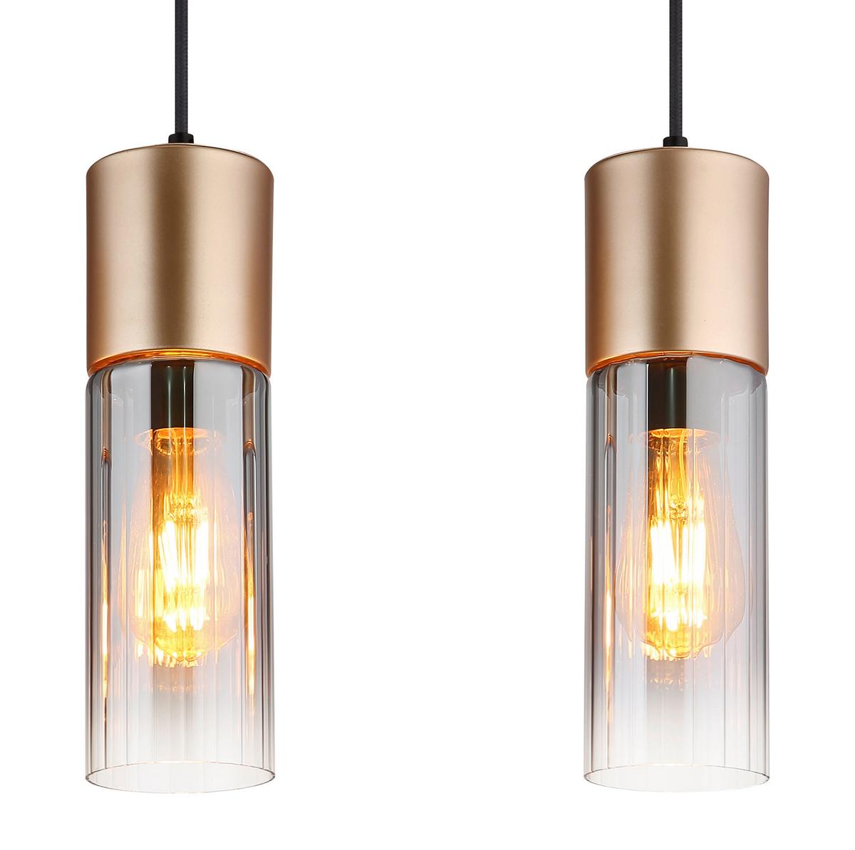 Viseća Svjetiljka Annika - siva/cappuccino, Design, staklo/metal (80/9/156cm) - Globo