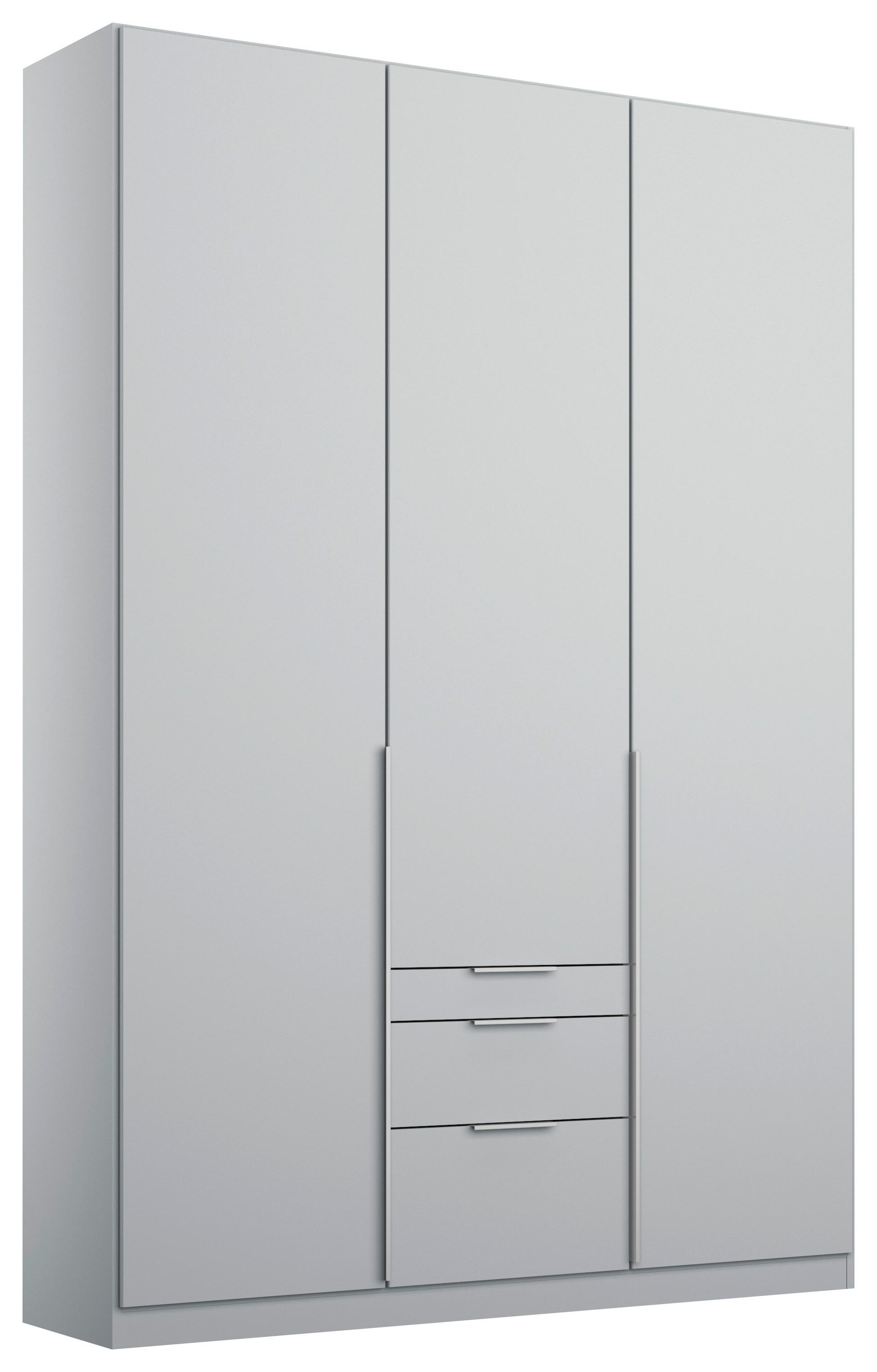 Dulap cu uși rotative ALABAMA - gri deschis, Modern, material pe bază de lemn (136/229/54cm)