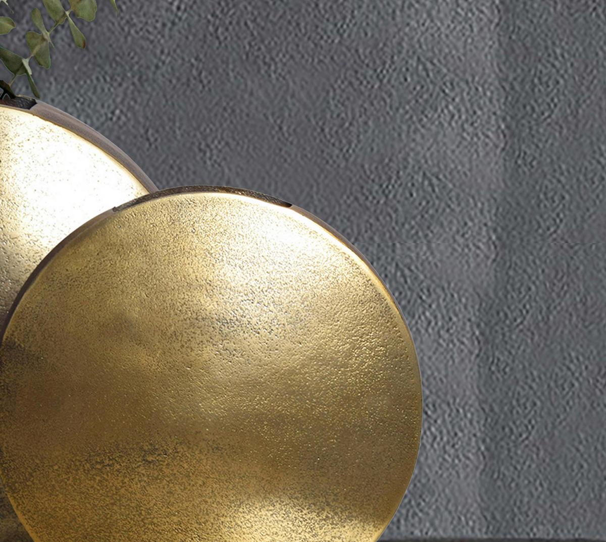 DEKOVASE DEKOVASE 2ER SET GOLD - Goldfarben, Design, Metall (35/34/13,5cm) - Livetastic