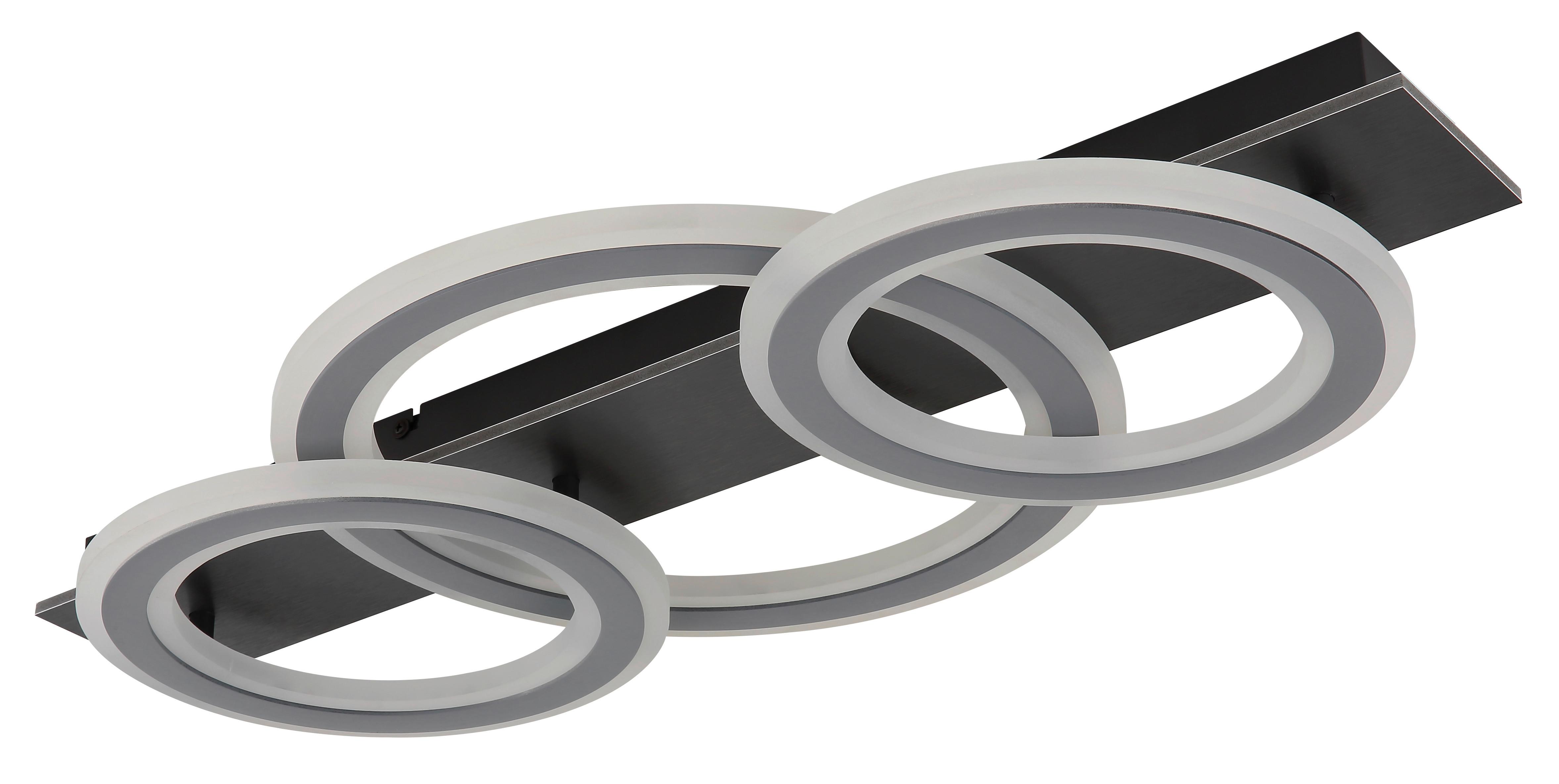 Led Stropna Svjetiljka Jayden - siva/svijetlo siva, Design, metal/plastika (73/37/8cm) - Globo