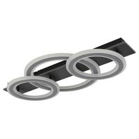 Led Stropna Svjetiljka Jayden - siva/svijetlo siva, Design, metal/plastika (73/37/8cm) - Globo