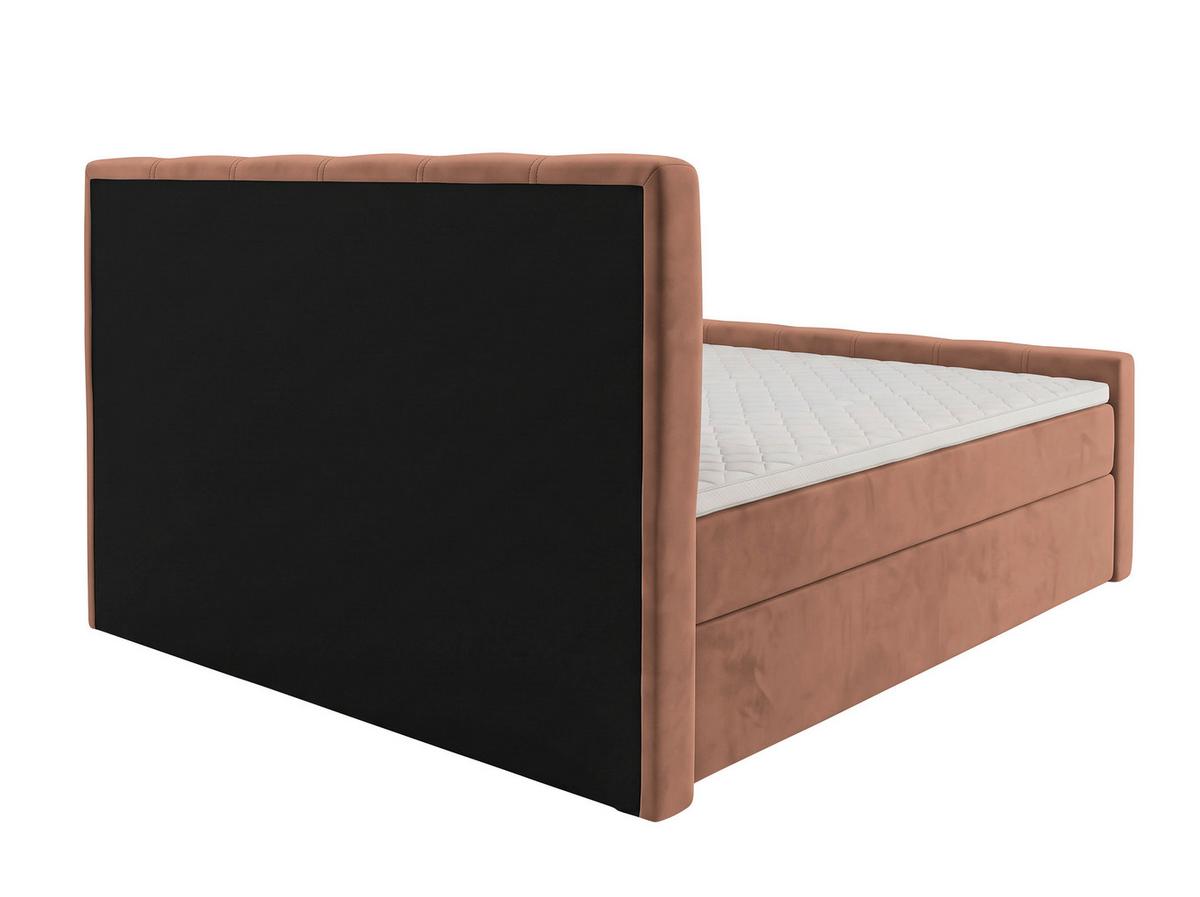 Boxbett Dana Plus Hellbraun ca. 140x200cm - Hellbraun/Schwarz, Kunststoff/Textil (140/200cm) - Based