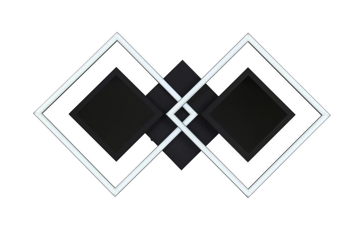 Stropna Led-svetilka Preceval - črna, kovina/umetna masa (41,8/75,3/6,7cm) - Premium Living