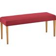 Sitzbank Rot Buche - Buchefarben/Dunkelrot, MODERN, Holz/Textil (120/50/42cm) - MODERN LIVING
