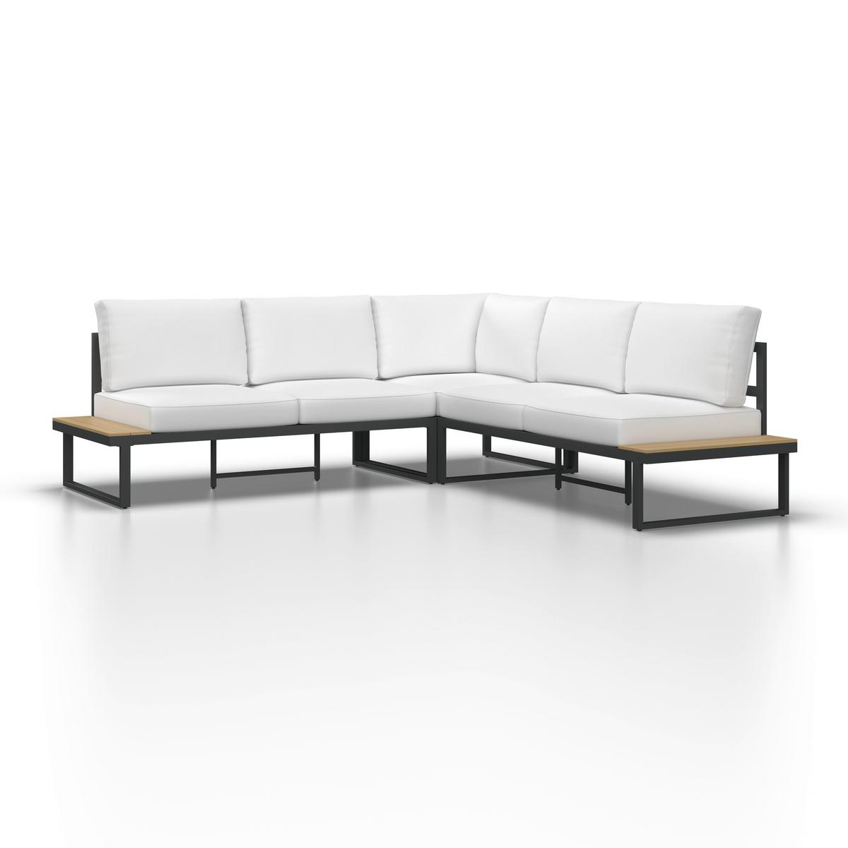 Garnitură grădină Arianna - crem/culoare natur, Modern, plastic/metal (228/74/74cm) - Bessagi Garden