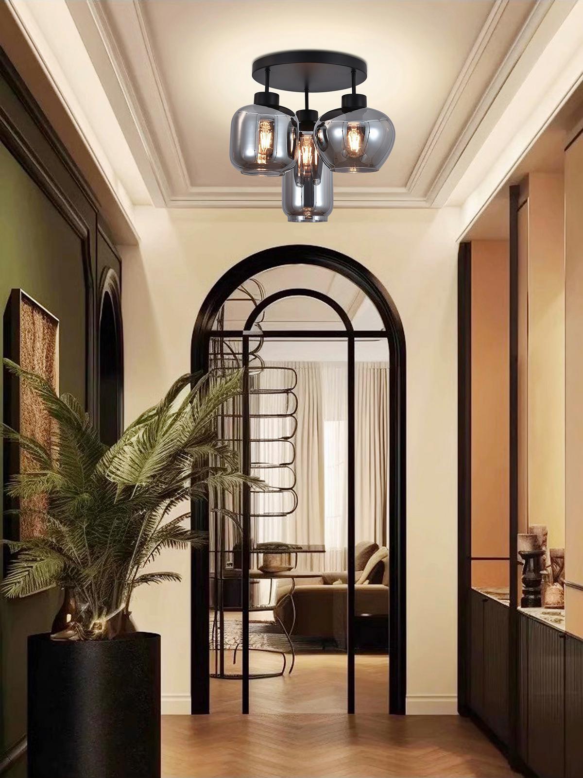 LAMPA SUFITOWA LISA - czarny, Design, metal/szkło (42/35,5cm) - Collet's Monde