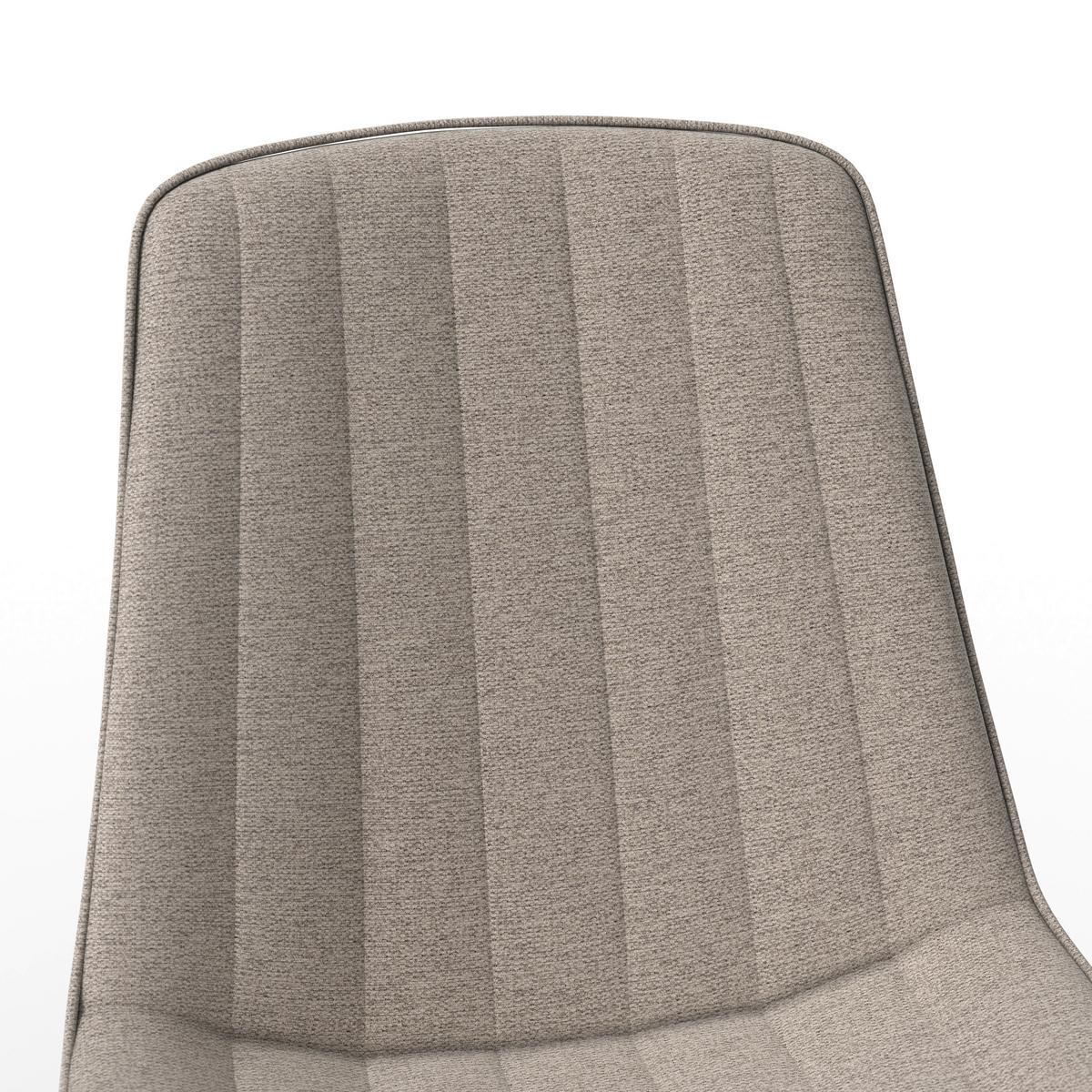 Tischgruppe Eolona Creme 5-tlg. - Eukalyptusholzfarben/Creme, MODERN, Holzwerkstoff/Textil - Bessagi Home