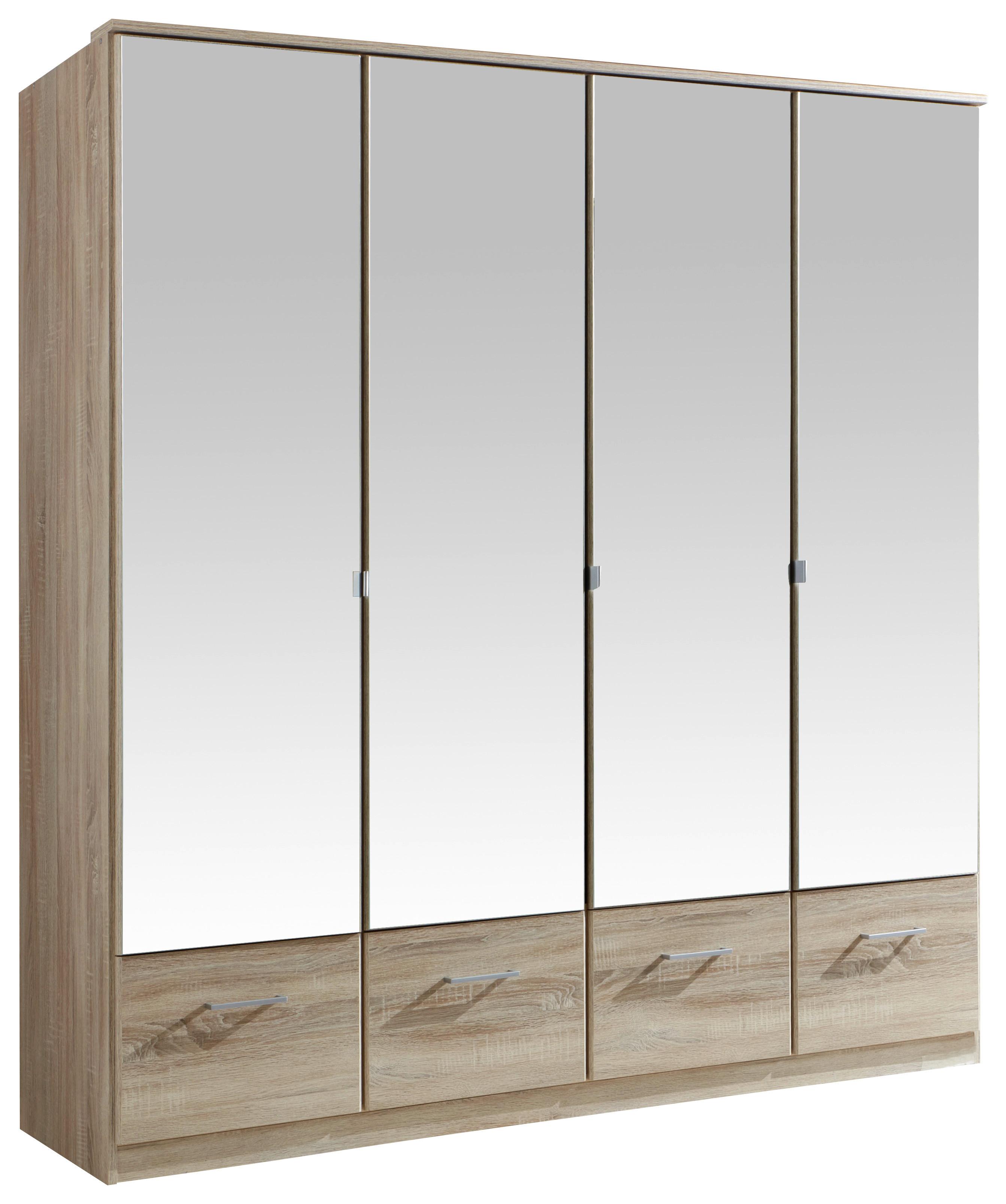 Ormar S Klasičnm Vratima Imago - boje hrasta/boje aluminija, Konvencionalno, staklo/drvni materijal (180/199/58cm) - Modern Living