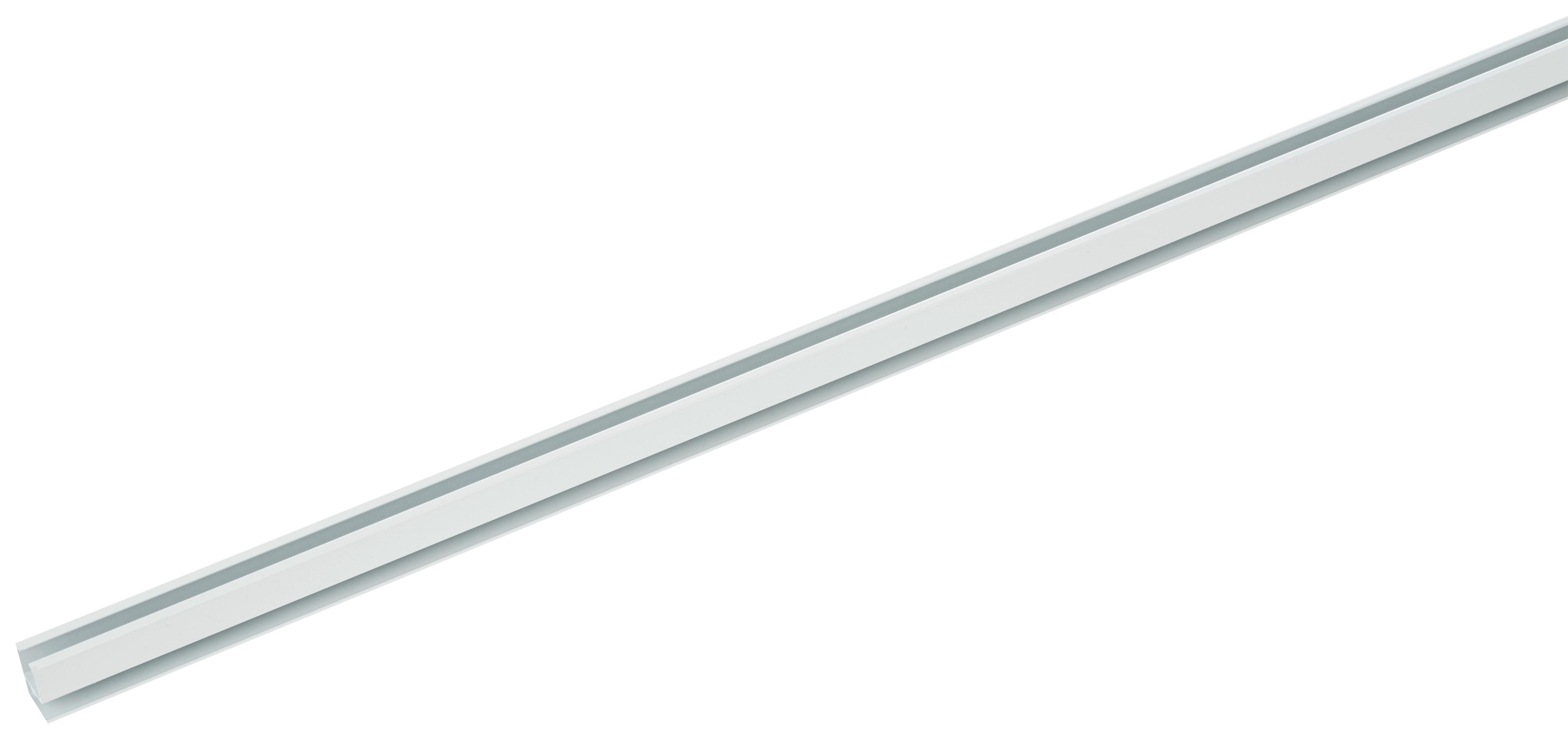 Vorhangschiene Style in Weiß ca. 200cm - Weiß, Metall (200cm) - Premium Living