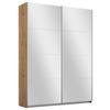 Ormar S Kliznim Vratima Subito - srebrne boje/hrast Artisan, Moderno, drvni materijal/metal (136/197/61cm) - Modern Living