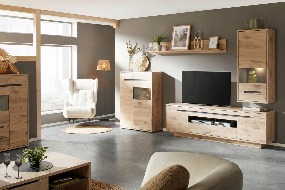 Tv-elem Bellano - Modern, faalapú anyag (205/63/44cm) - Mömax