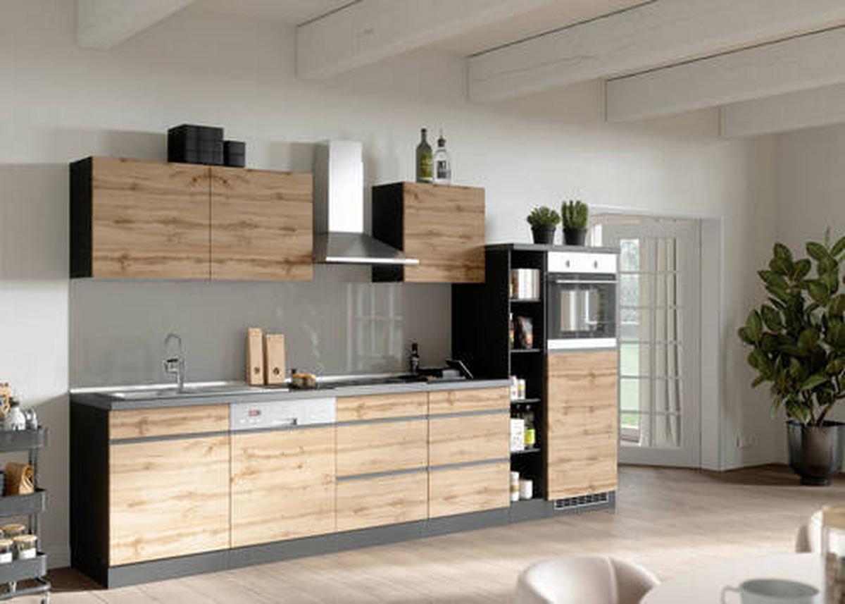 Regal Turin ca. 30x166 cm Graphit - Graphitfarben, Design, Holzwerkstoff (30/166/60cm) - Held